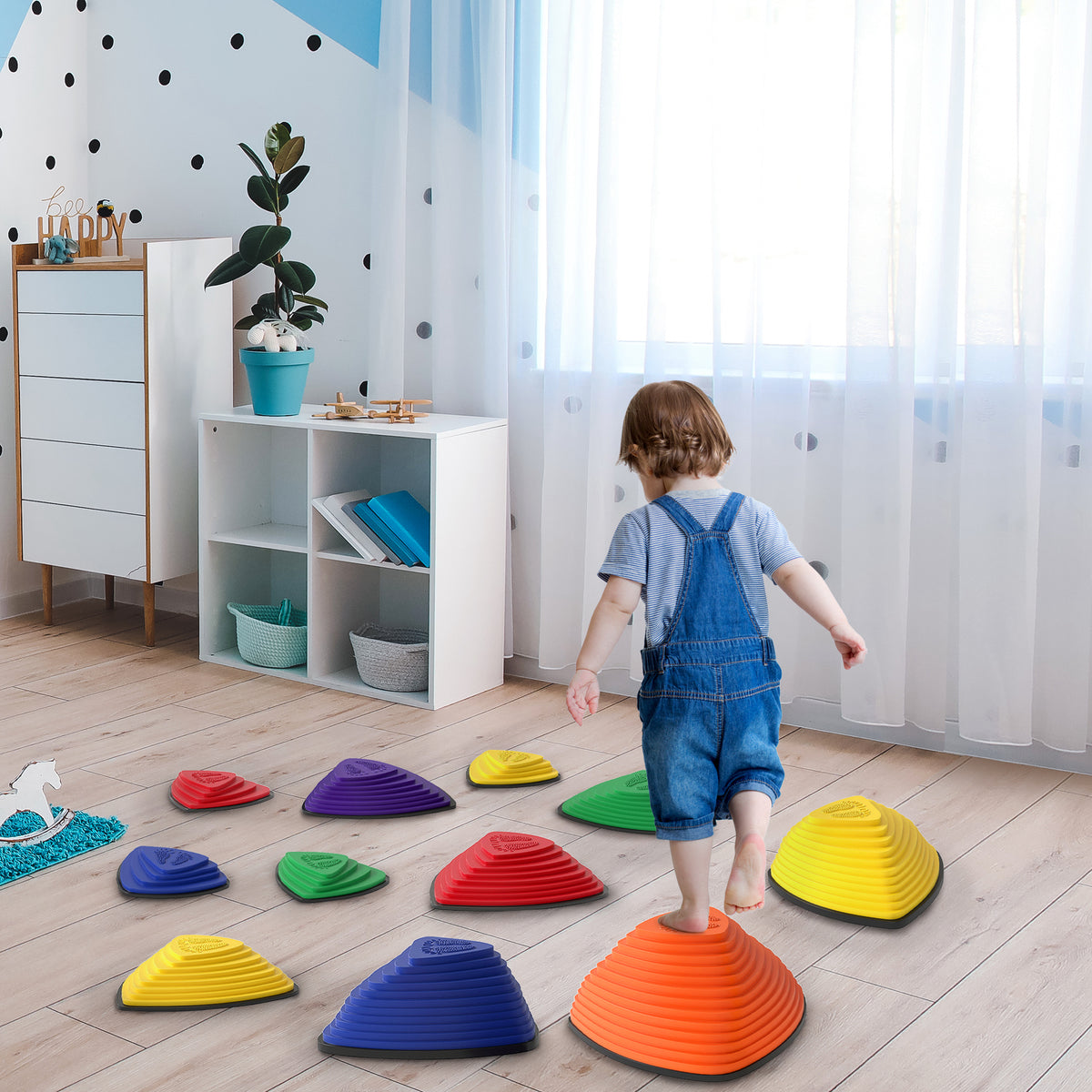 11 Pieces Stepping Stones For Balance And Motor Skills | Multi