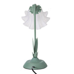 Floral-Inspired LED Table Lamp – Green Iron Stem with Acrylic Petal Shade for Soft and Elegant Ambient Lighting
