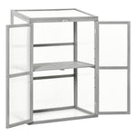 Wooden Cold Frame Greenhouse 76x47x110cm Grey