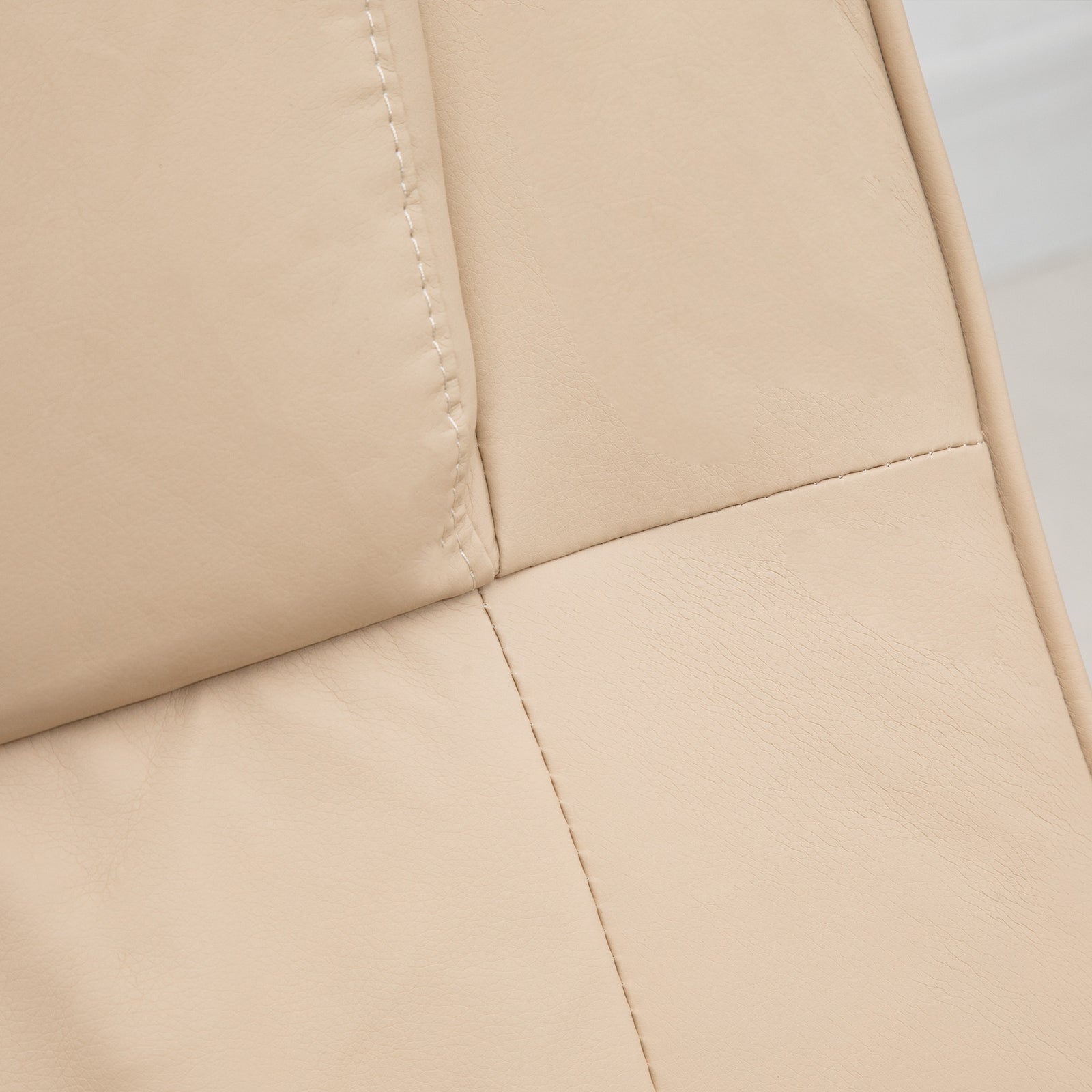 Massage Recliner Chair Cushioned Ottoman 10 Point Vibration | One Size | Beige