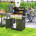 Outsunny 4+1 Burner Gas Bbq With Clear Lid