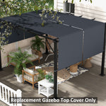 2 Pcs Pergola Replacement Canopy Cover, Uv Protection | Dark Gray