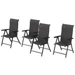Outdoor Rattan Folding Chair Set W/ Adjustable Backrest | Set-of-4