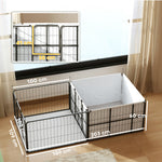 7 Panel Whelping Box For Dogs, Dog Playpen With Whelping Pads