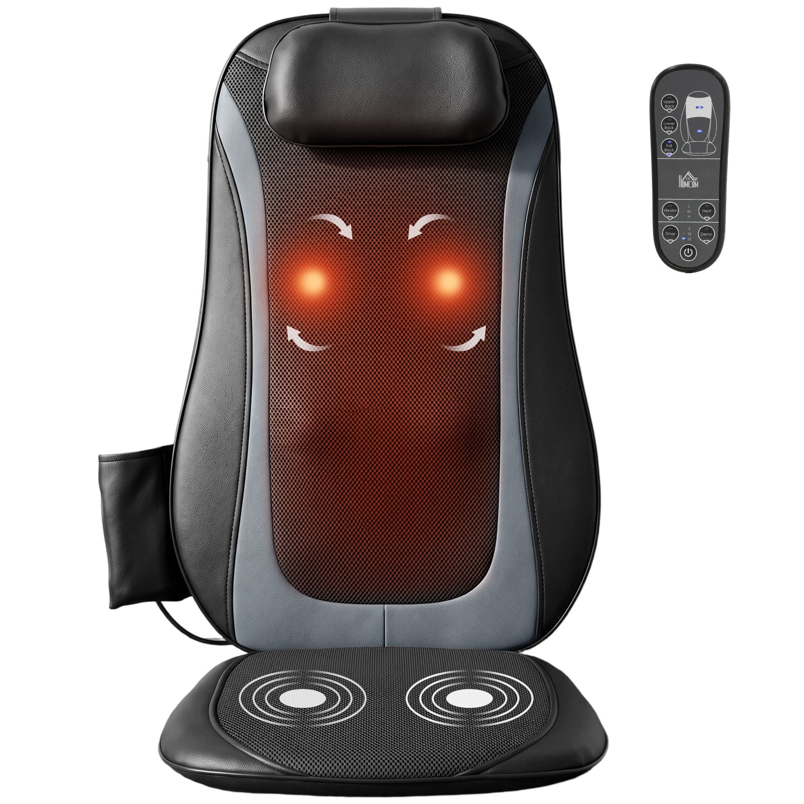 HOMCOM Back Massager With Heat, Deep Tissue Massage Chair For Home Office