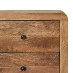 Solid Wood Aspen Oak-ish 3 Drawer Bedside