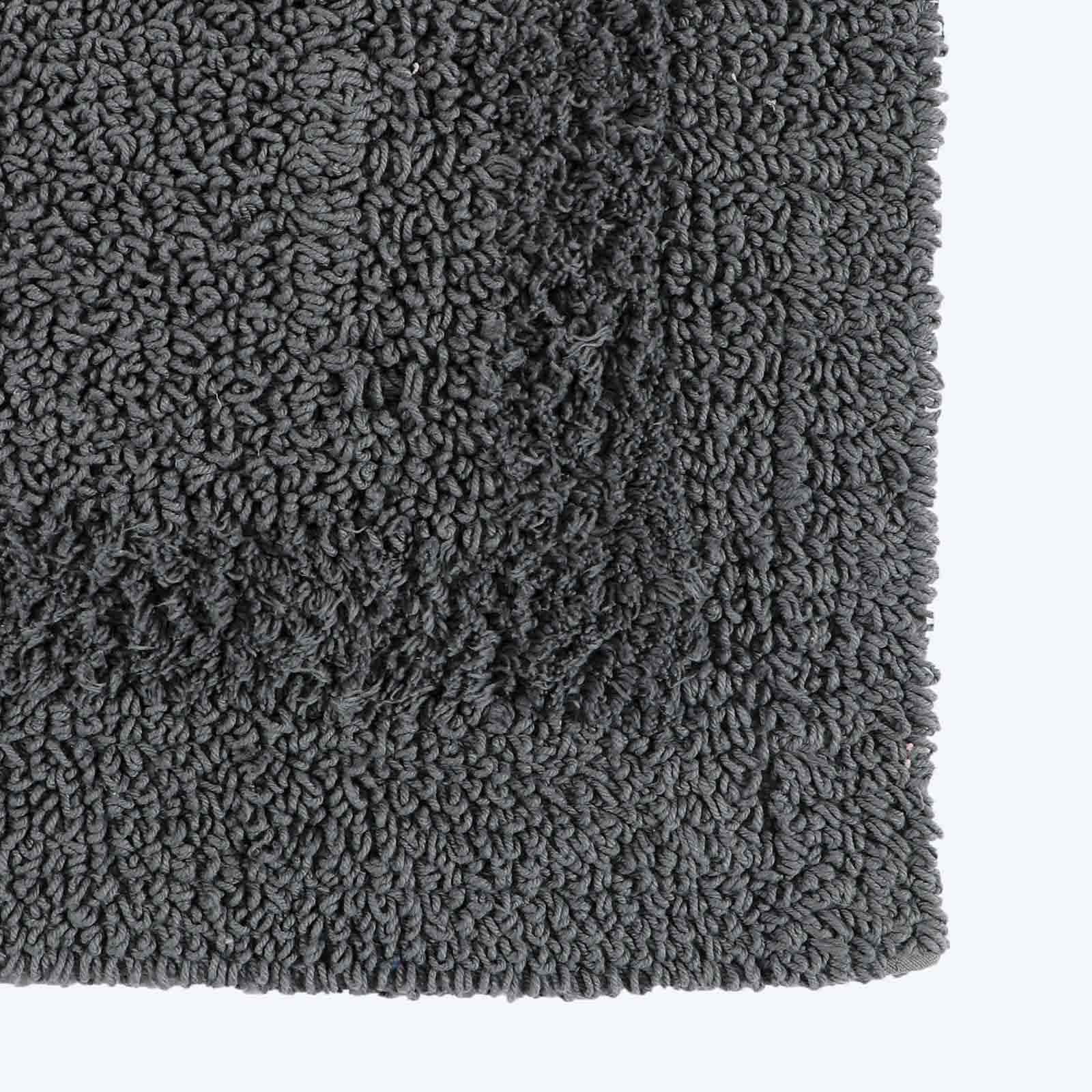 Luxury Reversible Cotton Bath Mat | Pedestal Mat | Grey