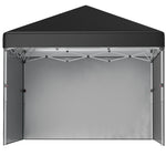 3x3 (m) Pop Up Gazebo Party Tent W/ 2 Sidewalls, Weight Bags | Black