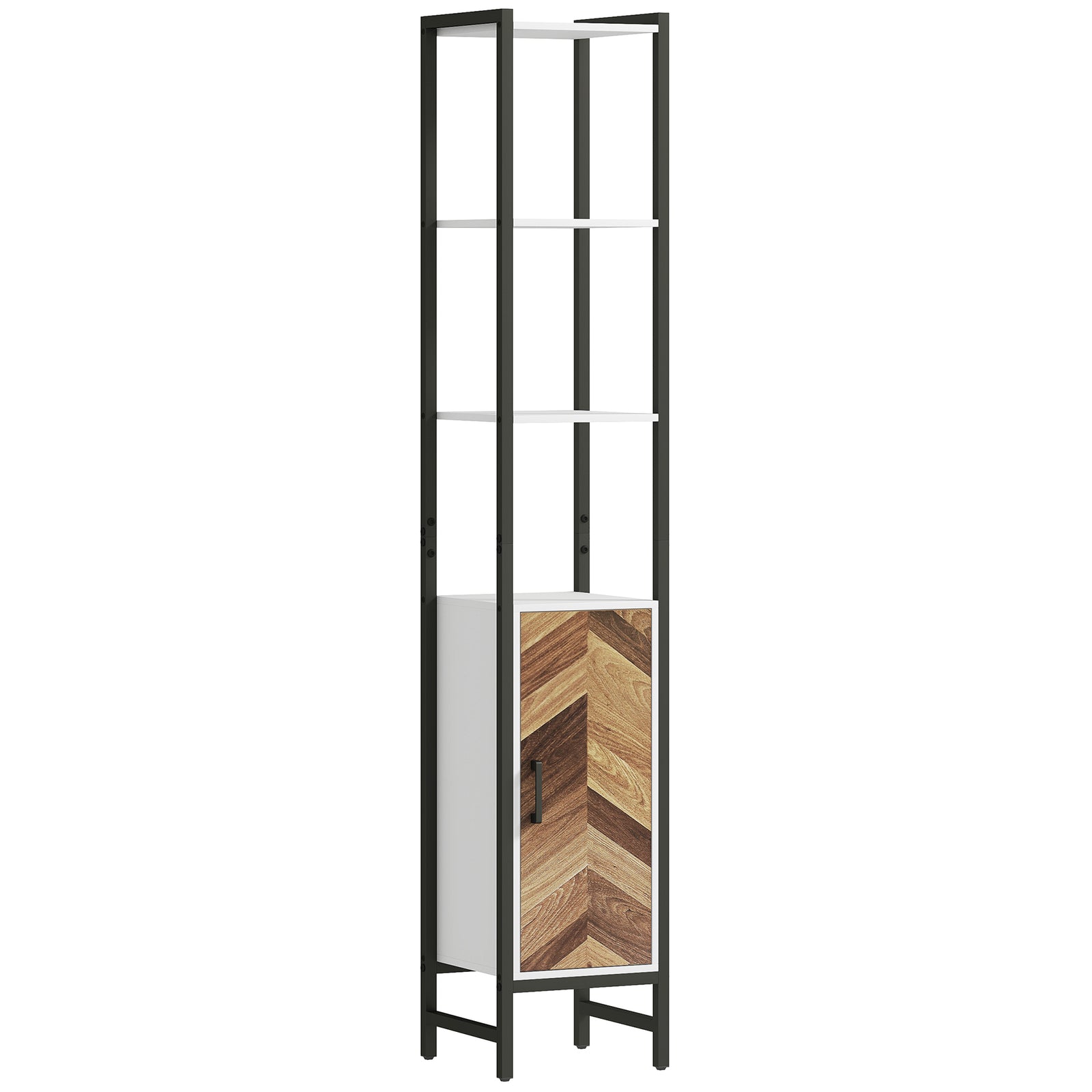 Tall Bathroom Storage Cabinet 3 Shelves 30 X 30 X 170 Cm
