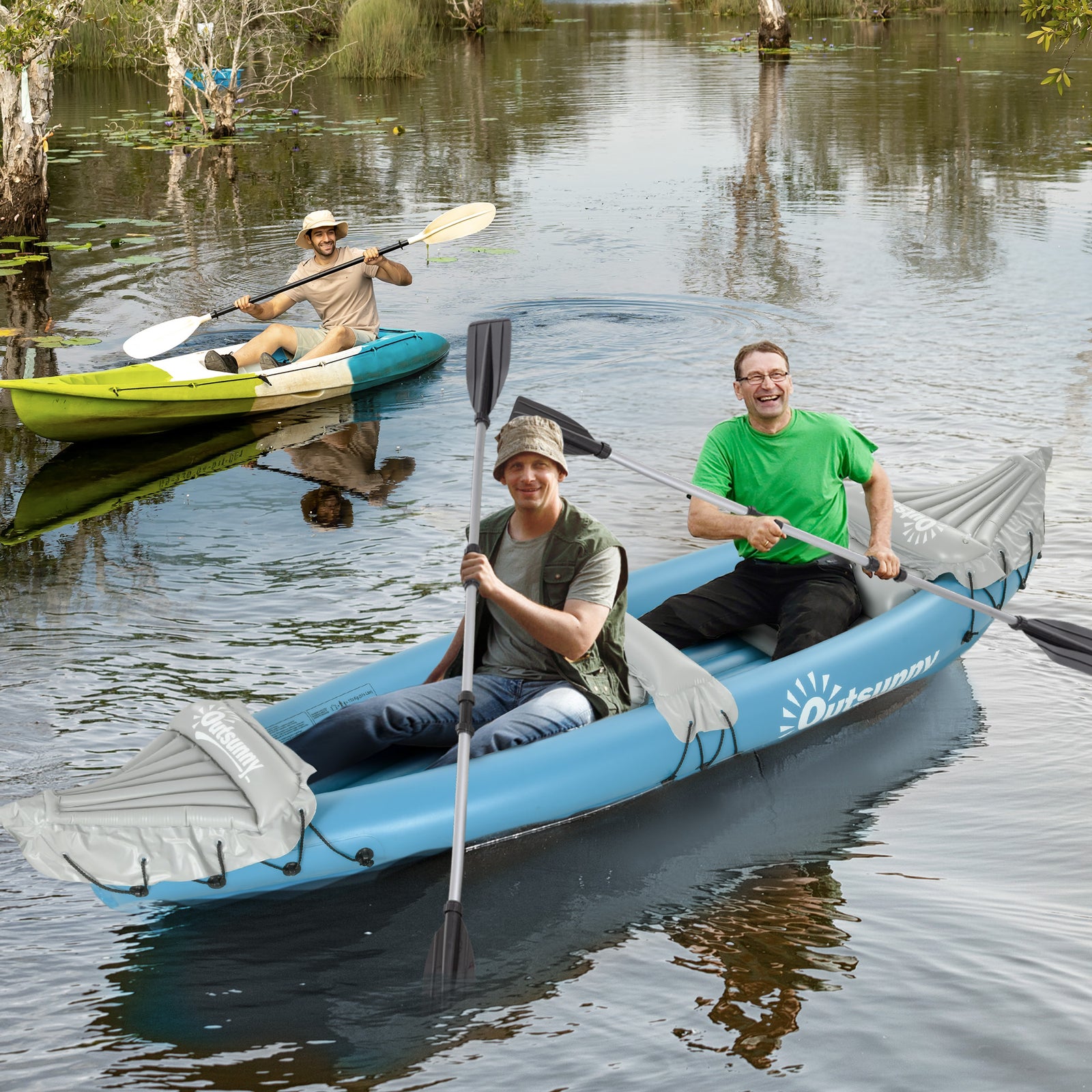 2-person Kayak, Air Pump, Oars, Blue | Blue