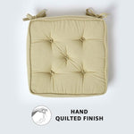 Cotton Dining Chair Booster Cushion | 40cm x 40cm | Sage Green