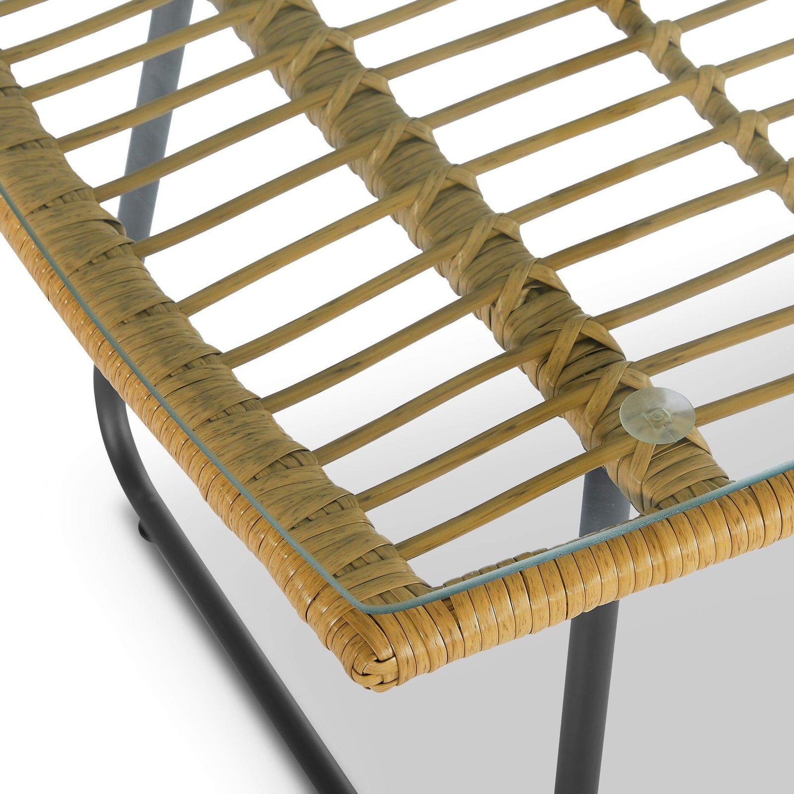 4-piece Wicker Pe Rattan Garden Furniture Set