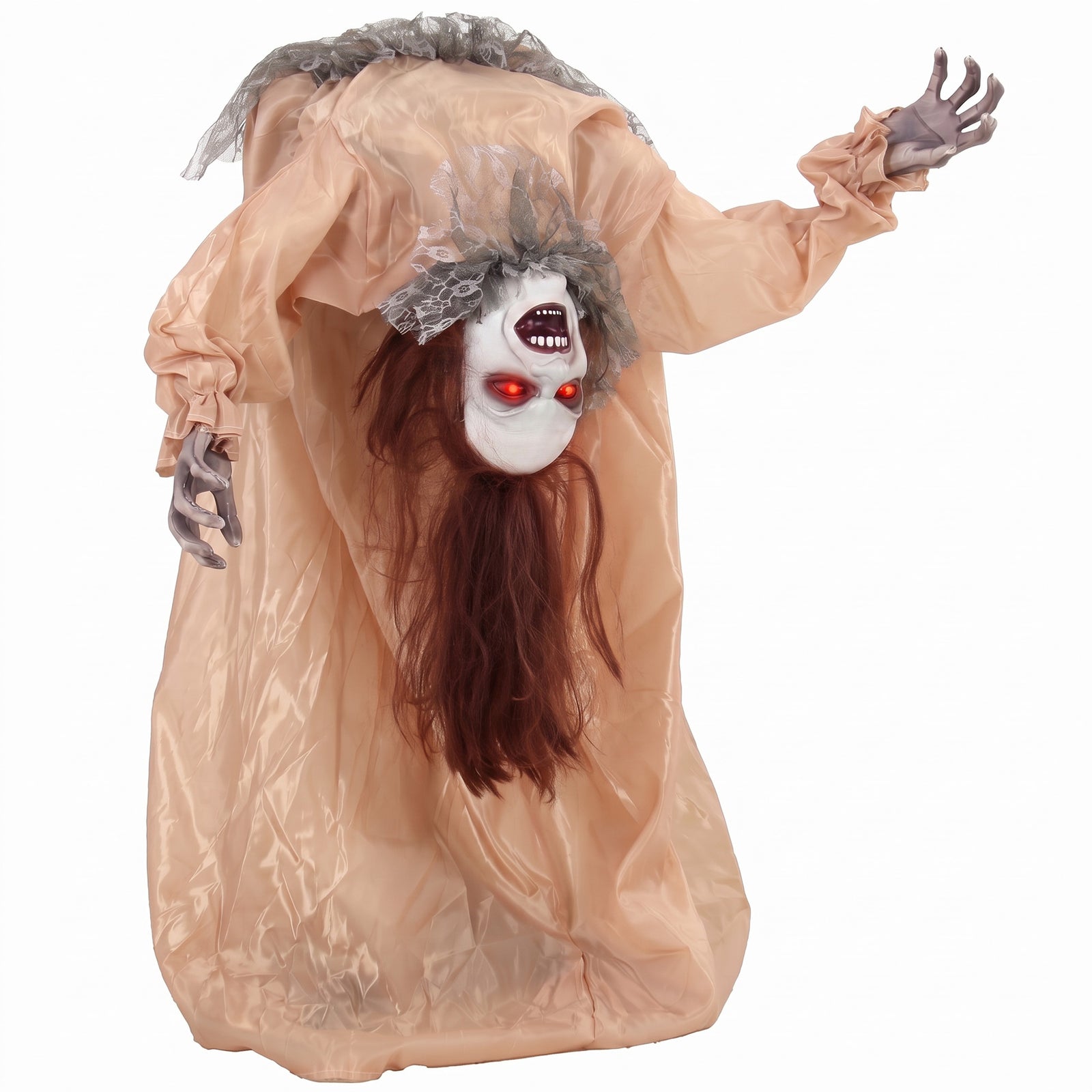 HOMCOM Animated Halloween Ghost For Indoor, Covered Outdoor