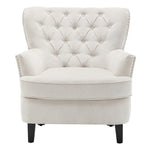 Breeins Modern Linen Upholstered Tufted Accent Chair Armchair
