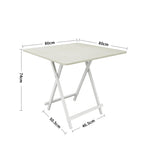 Folding Wooden Dining Table | 80cm x 80cm | White