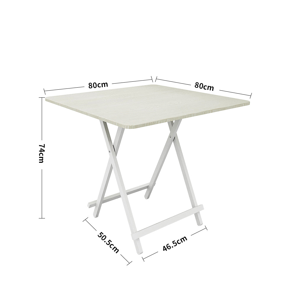Folding Wooden Dining Table | 80cm x 80cm | White