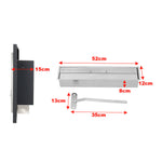 45 Inch Silver Wall Mount Fireplaces Steel Stainless Indoors Bio-ethanol Fireplaces