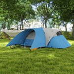 3000mm Waterproof Camping Tent W/ Porch Sewn In Groundsheet | Blue