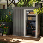 5 X 3ft Garden Storage Shed Sliding Door Sloped Roof Tool