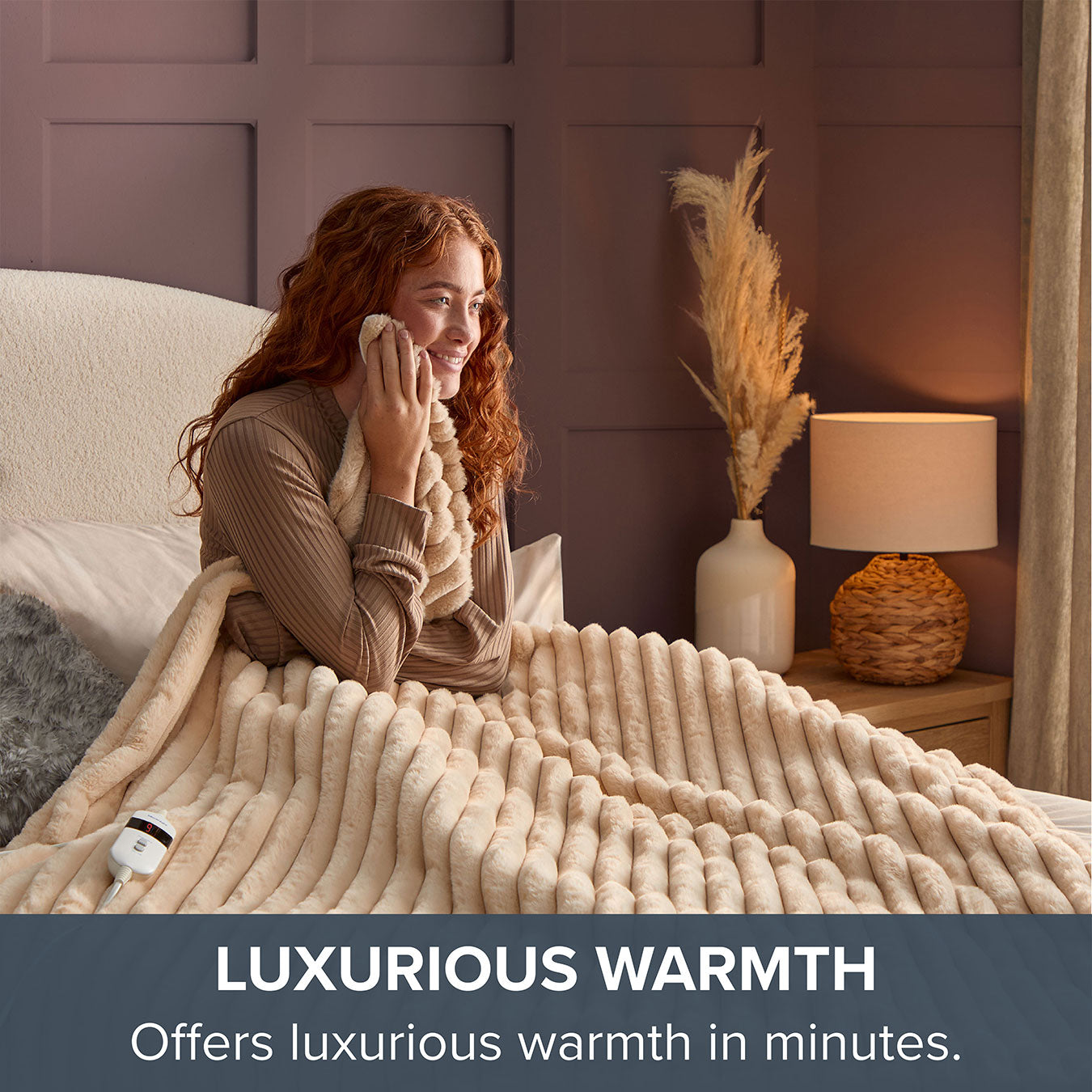 Luxury Faux Fur Heated Throw