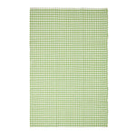 Cotton Gingham Check Rug Hand Woven | 60cm x 80cm | Green