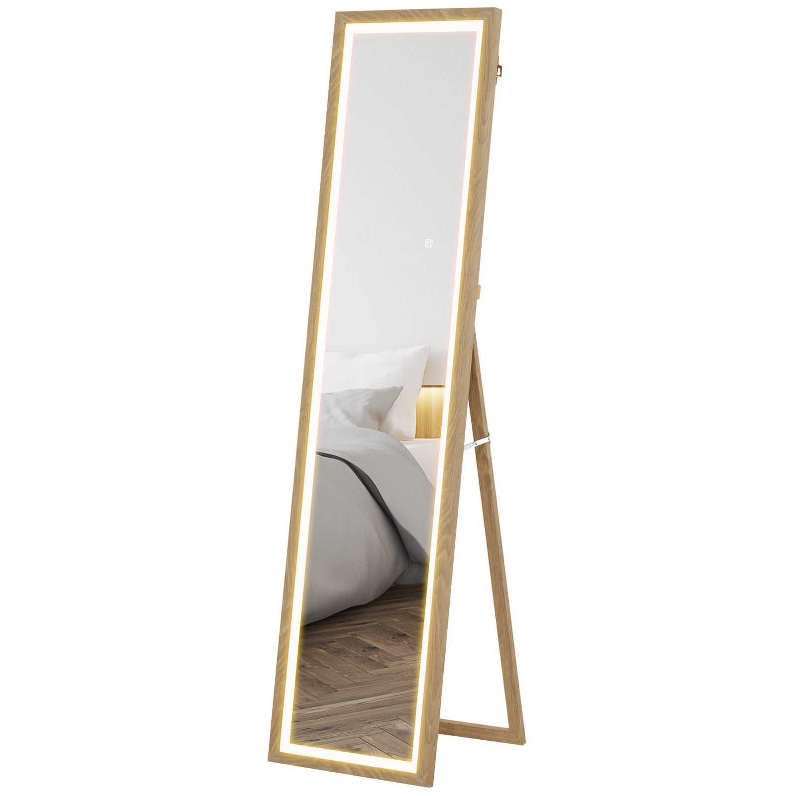 Dimming Full Length Mirror With Lights | Yellow