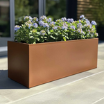 Zinc Galvanised Trough Planter | 100cm x 40cm x 40cm | Copper