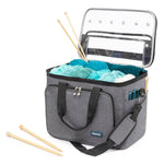 Knitting Bag Crochet Storage Bag Yarn Organiser Pvc Lid | Large | Grey