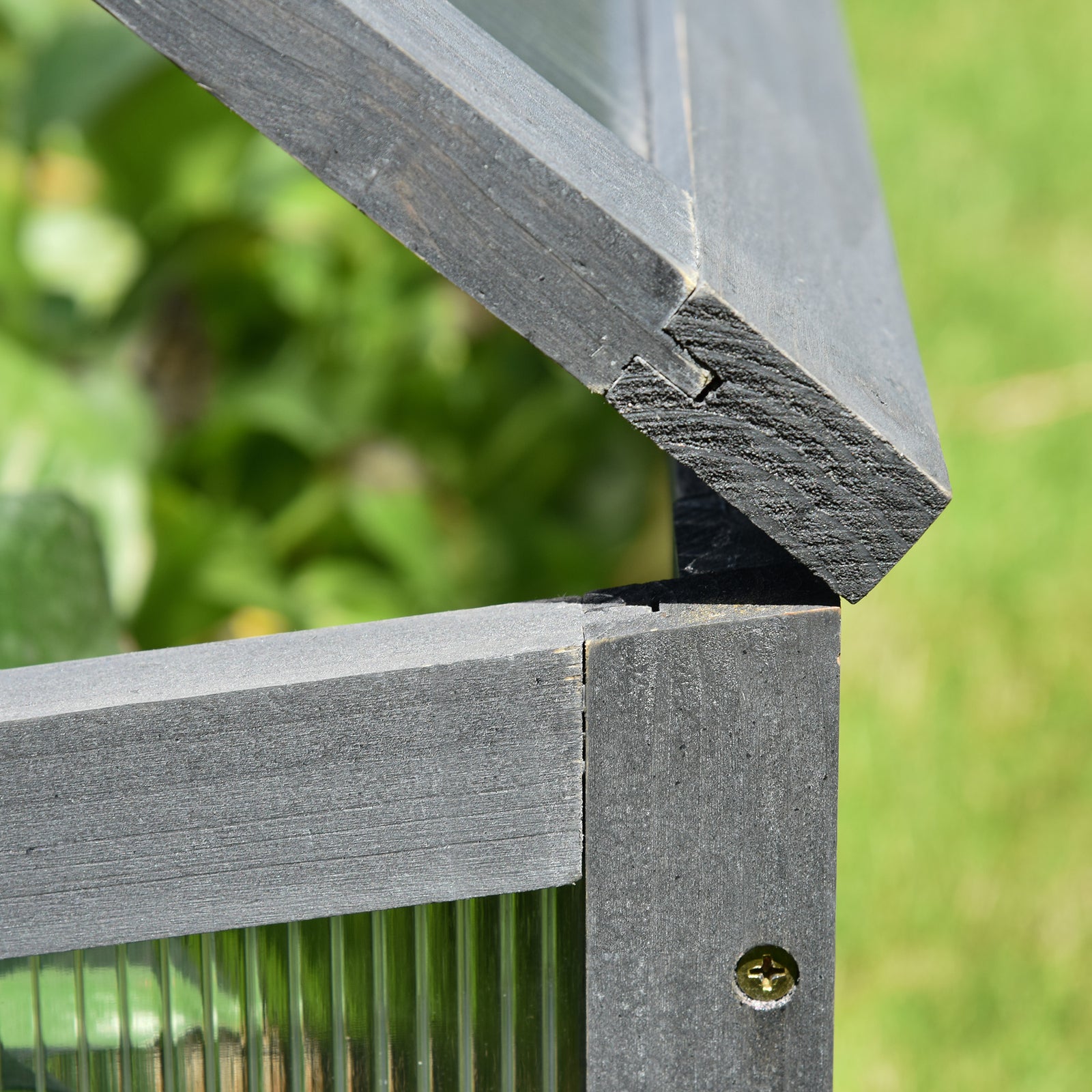 Wooden Cold Frame Greenhouse 100x65x40cm | Gray