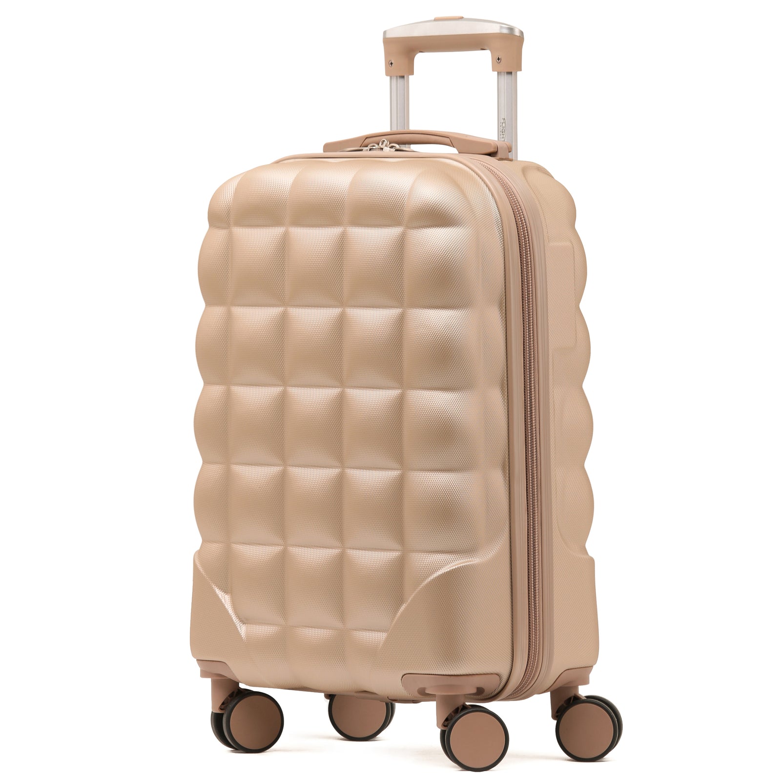 55x35x20cm Hard Case Bubble Carry On Suitcase - 100+ Airline Approved | Cabin | Champagne