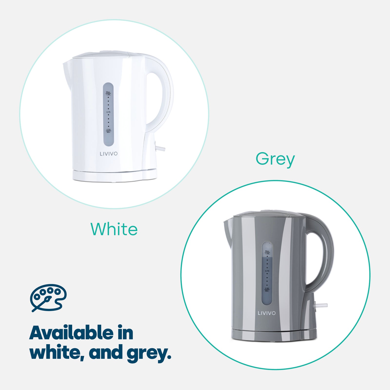 1l Travel Kettle - Grey