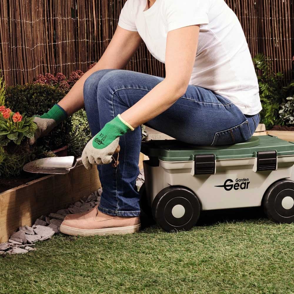 Garden_Gear Rotating Seat And Tool Store
