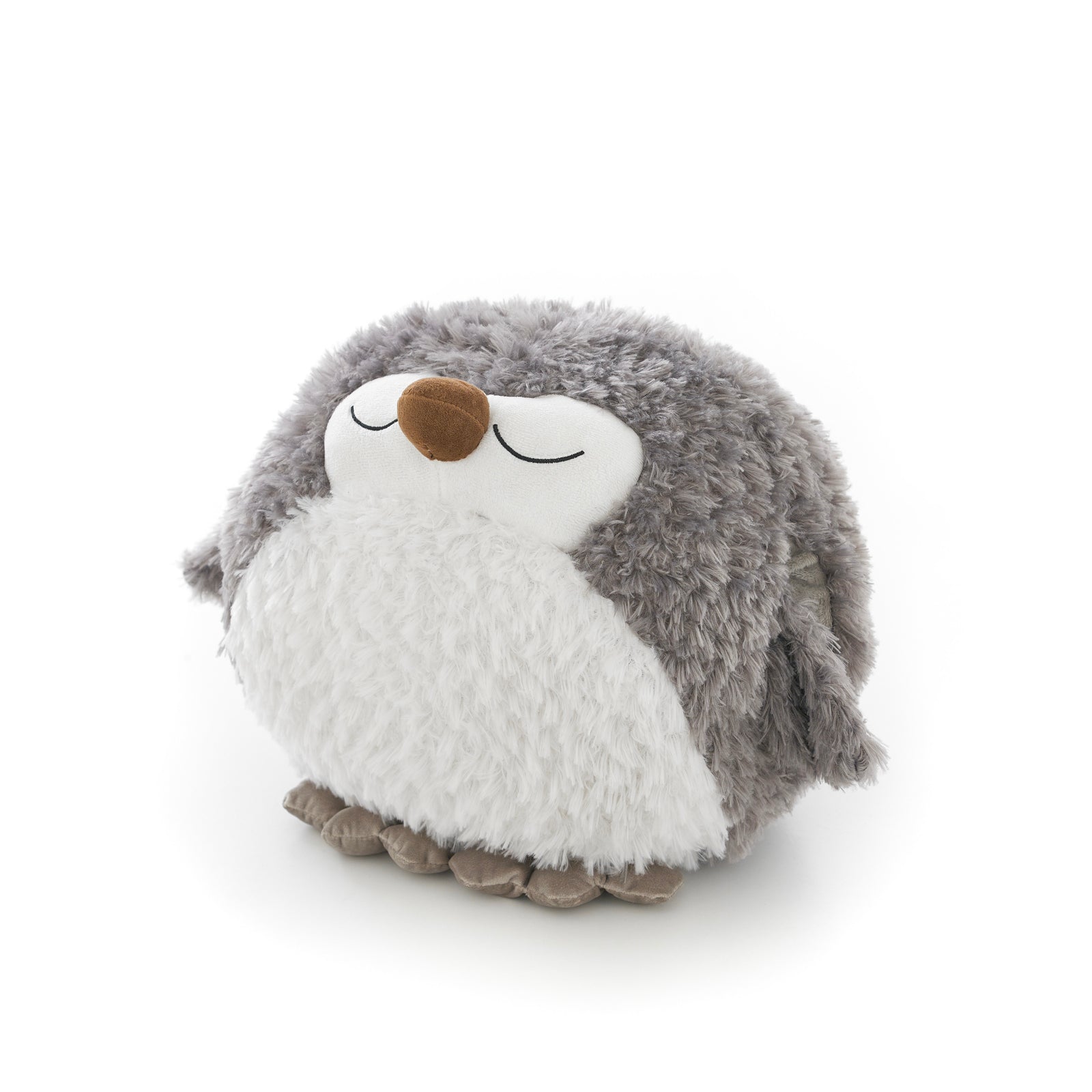 Soft Giant Handwarmer Cozy Plush Grey Owl | 30cm x 30cm | Gray
