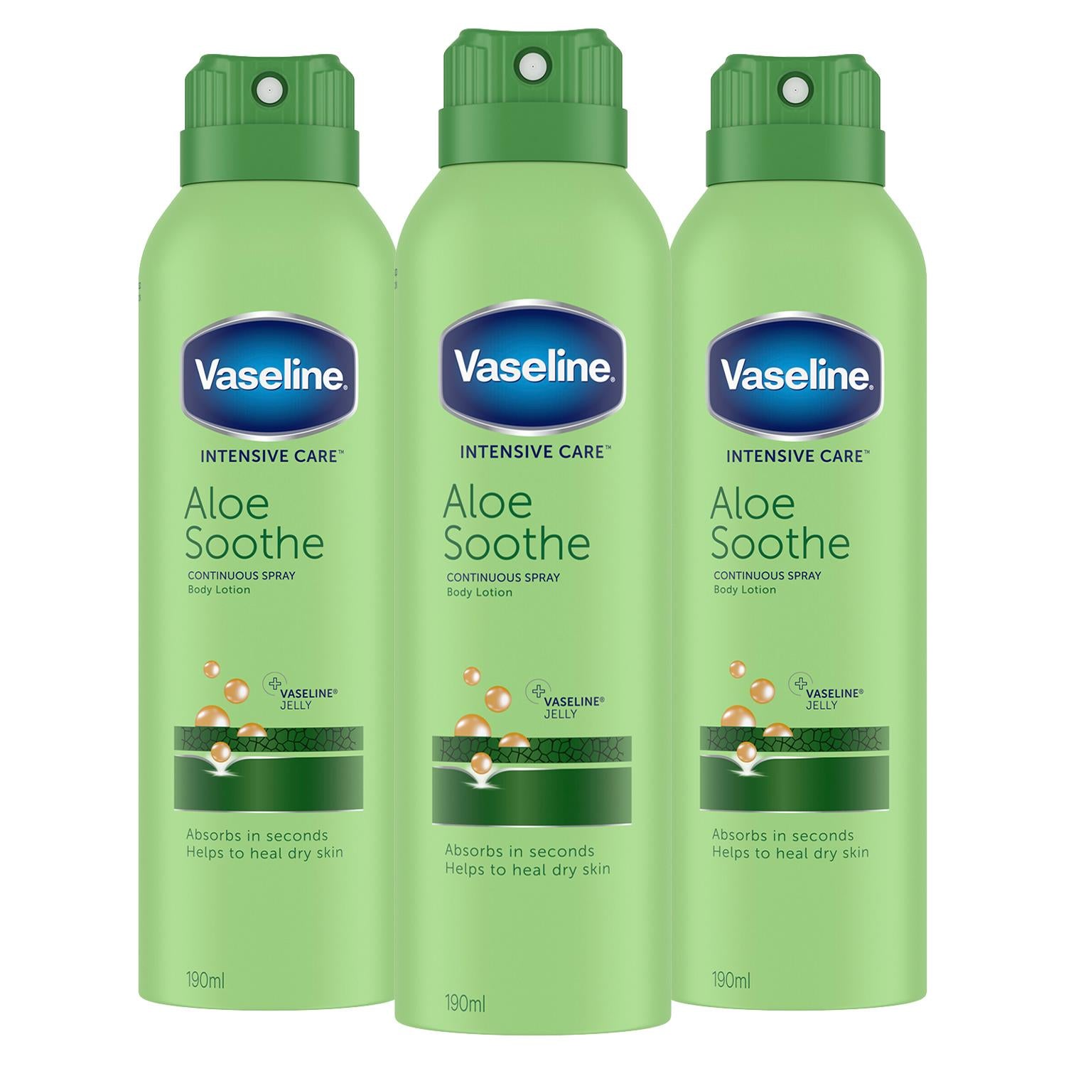 Intensive Care Spray Moisturiser Aloe Soothe, 3x190ml