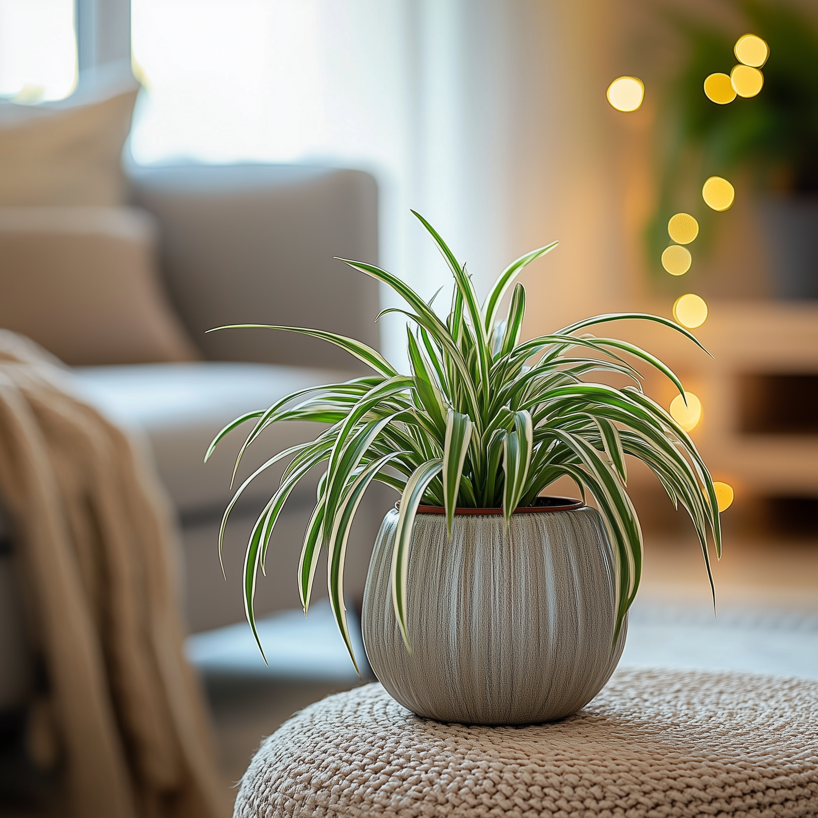 Spider Plant - 3 Pcs. - Chlorophytum Comosum 'atlantic' - Height 25-40cm - ⌀12cm | Set-of-3 | Green