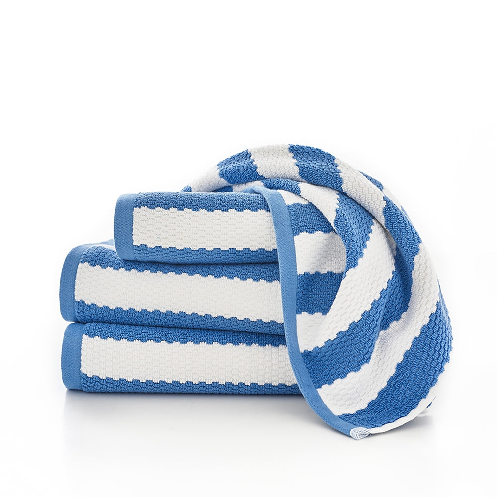 Boston Striped Towels – Vibrant, Soft & Absorbent 100% Cotton Luxury | Bath Towel | Royal Blue