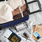45x36x20cm Cabin Carry On Luggage with Medium Case and Large Size Check-in Hold Suitcase | Cabin | Navy Blue