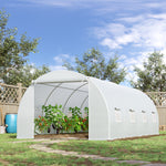 Polytunnel Greenhouse Tent 6x3x2m - White