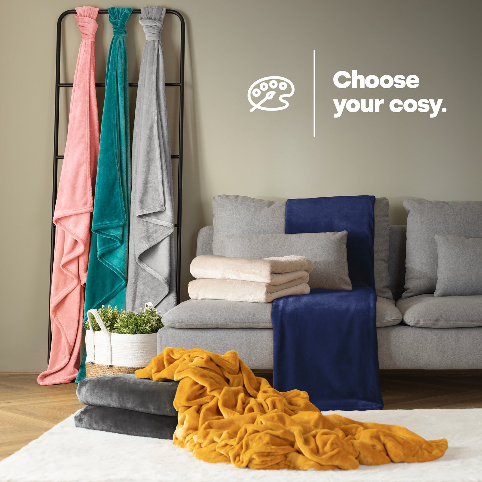 Double Fleece Blanket - Champagne