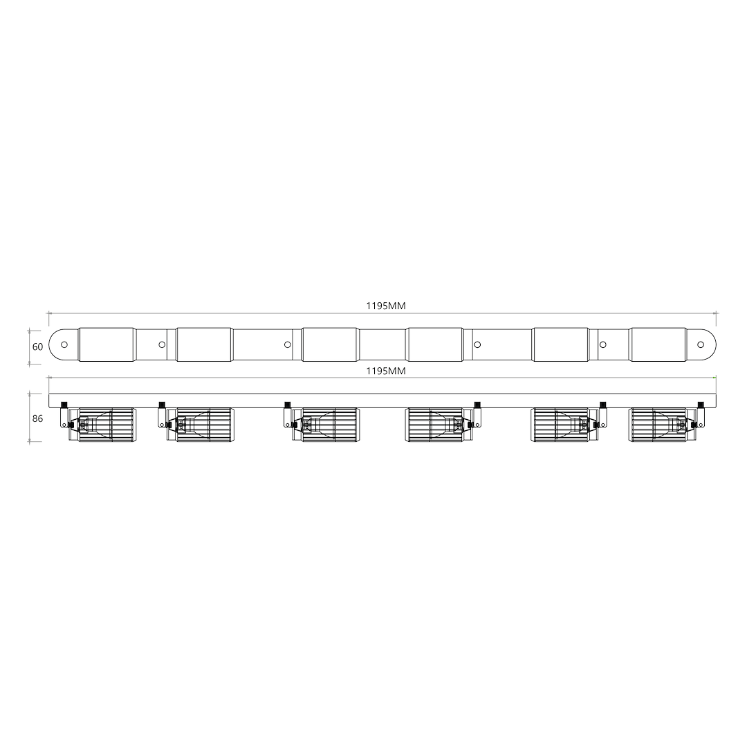 Vertical Spotlight Bar 6xgu10 | White