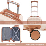 Set Of 3 Hard Case Bubble Design Check-in Size Suitcases Hold Luggage - Overhead Cabin Bag With Medium & Large Check-in 20kg+ Hold Suitcase | Set of 3 | Cream Granite