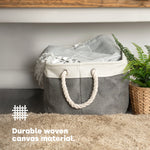 Livivo Large Fabric Storage Baskets With Rope Handles