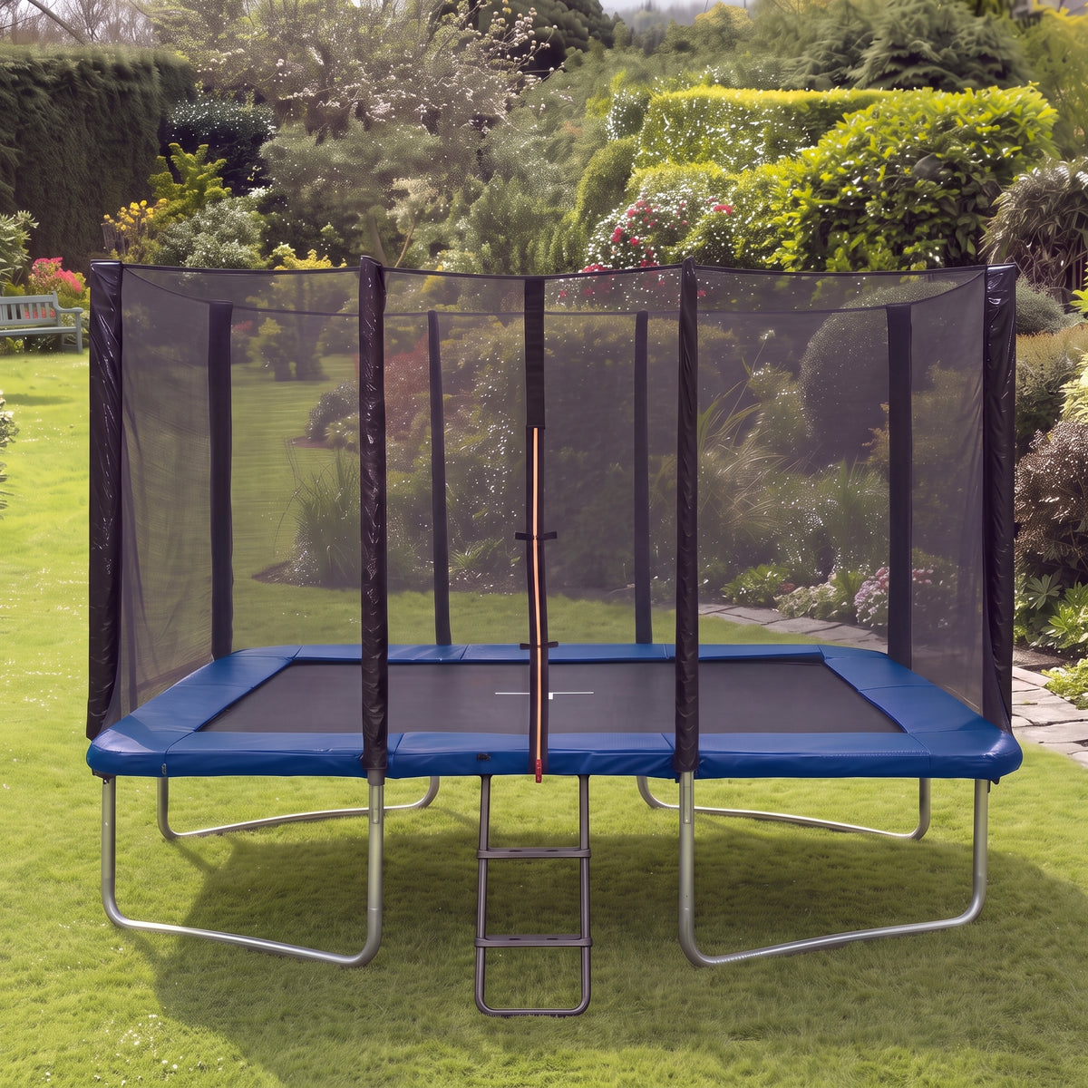 8x12ft Rectangular Trampoline | Blue