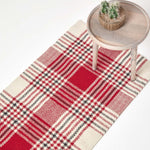 Tartan Check Non-slip 100% Wool Rug | 200cm | Red