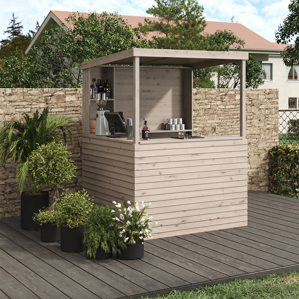 Garden Bar Drinks Shed Fully Quality Wooden Party Hut Serving Kiosk