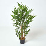 Artificial Green Handcrafted Bamboo Tree Plant With Pot, 95 Cm (3 Ft)
