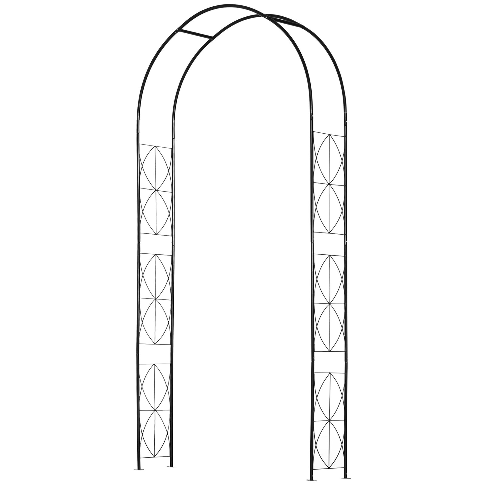 Vintage Style Steel Garden Arbor, Trellis, 2.3h M