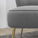 Set Of 2 Accent Chairs Wingback Armless Chairs For Bedroom | One Size | Gray
