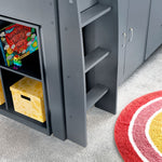 Lacy Storage Mid Sleeper Bed | Single | Grey
