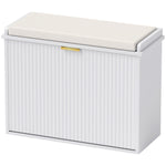 Shoe Storage Bench With Cushion And Flip-drawer | Small | White